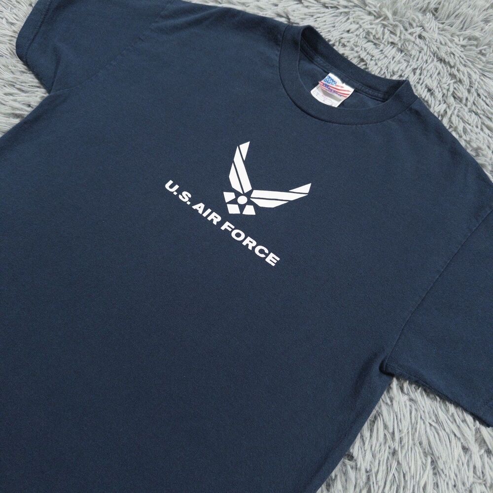 Vintage Murina Shirt Large Blue White U.S. Air Force America USA Pullover Mens